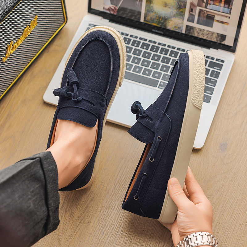 Brown Suede Tassel Loafer Sneakers with Cupsole - Image 8