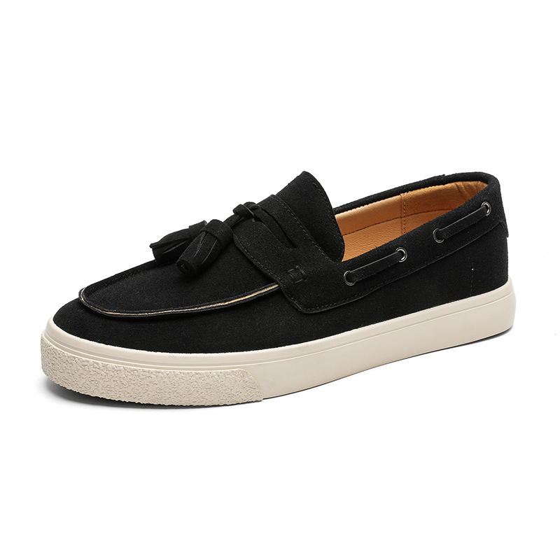 Brown Suede Tassel Loafer Sneakers with Cupsole - Image 9