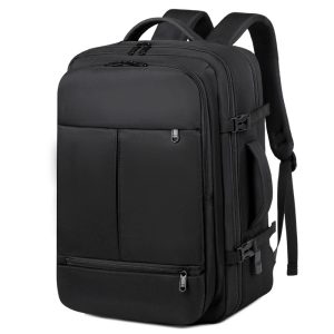 Large Travel Backpack – Fits 15.6-Inch Laptop, Waterproof Oxford Cloth - Black