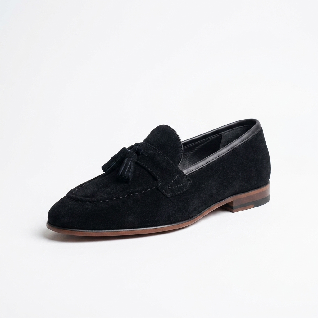 Classic Chocolate Brown Suede Tassel Loafers - Image 6