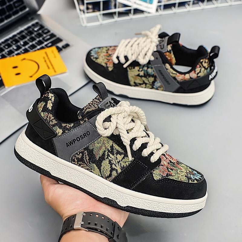 Secret Forest Oil Painting Version Trend Everything Sports Casual Board Shoes - Image 3