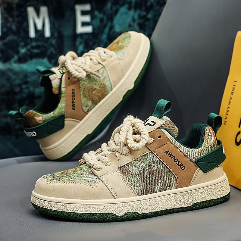 Secret Forest Oil Painting Version Trend Everything Sports Casual Board Shoes - Image 4