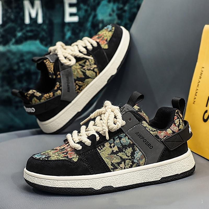 Secret Forest Oil Painting Version Trend Everything Sports Casual Board Shoes - Image 5